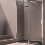 Sliding Transparent  Shower Enclosure Chrome - Image 2