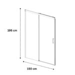 Sliding Transparent Shower Enclosure Black - Image 3