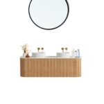 STELLA -1500D DOUBLE SINK OAK VANITY (HIS & HER)