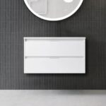 DUPLACH ETNA SATIN WHITE 2 DRAWER 24 INCH BATHROOM VANITY - Image 2
