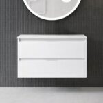 DUPLACH ETNA SATIN WHITE 2 DRAWER 32 INCH BATHROOM VANITY - Image 2