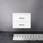 DUPLACH TEIDE SATIN WHITE 2 DRAWER 24 INCHES BATHROOM VANITY - Image 2