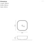 Nules Cuadrado Washbasin - Image 3