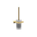 AddStoris Q Toilet Brush Holder Wall-Mounted  Polished Gold