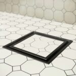 Lagos Veil (Tile-In) 5¾  Square Shower Drain Black - Image 2