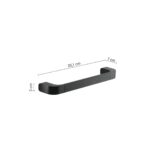 OUTLINE TOWEL HOLDER/ GRAB BAR 55CM MATT BLACK - Image 3