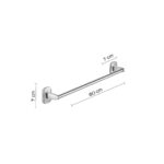 EVEREST TOWEL HOLDER 60 CM CHROME - Image 2