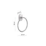 EVEREST TOWEL HOLDER RING CHROME - Image 3