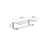 Outline Double Shelf for Towels Chromed - Image 3