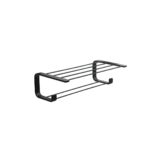 OUTLINE DOUBLE SHELF FOR TOWELS MATTE BLACK