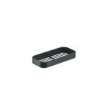 Outline Rectangular Matte Black Wall Mounted Soap Dish